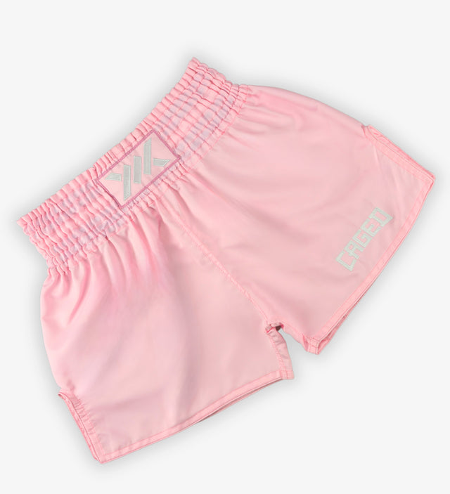 Caged Classic Muay Thai Shorts - Light Pink