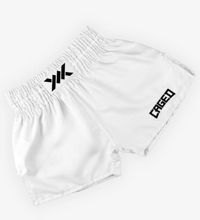 Caged Muay Thai Shorts Classic – White/Black women's