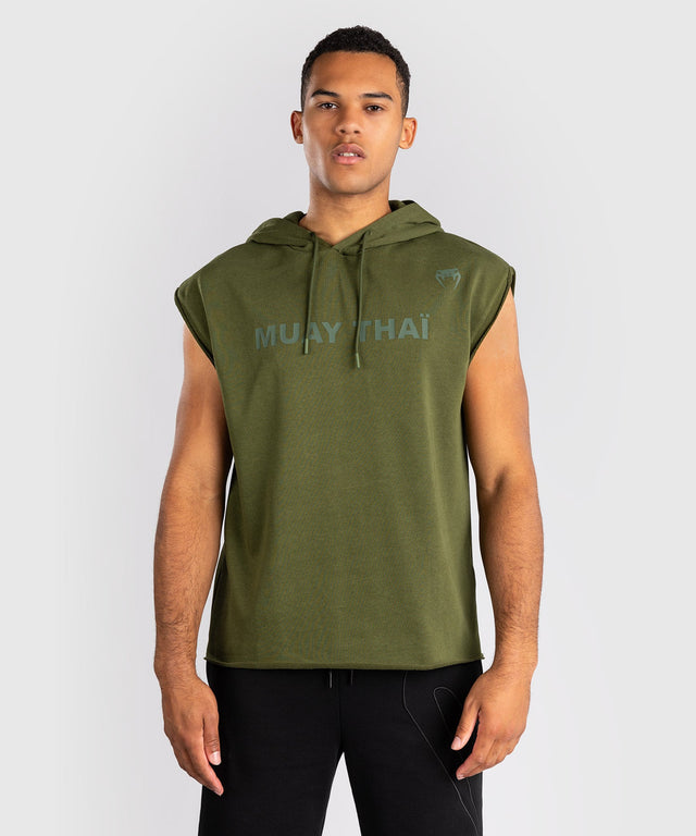 Venum Hoodie Muay Thai VT Sleeveless – Military Green