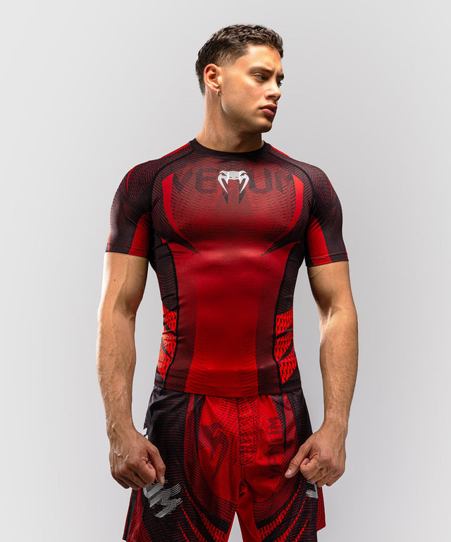 Venum Rashguard Galactic 3.0 Short Sleeves – Red/Silver