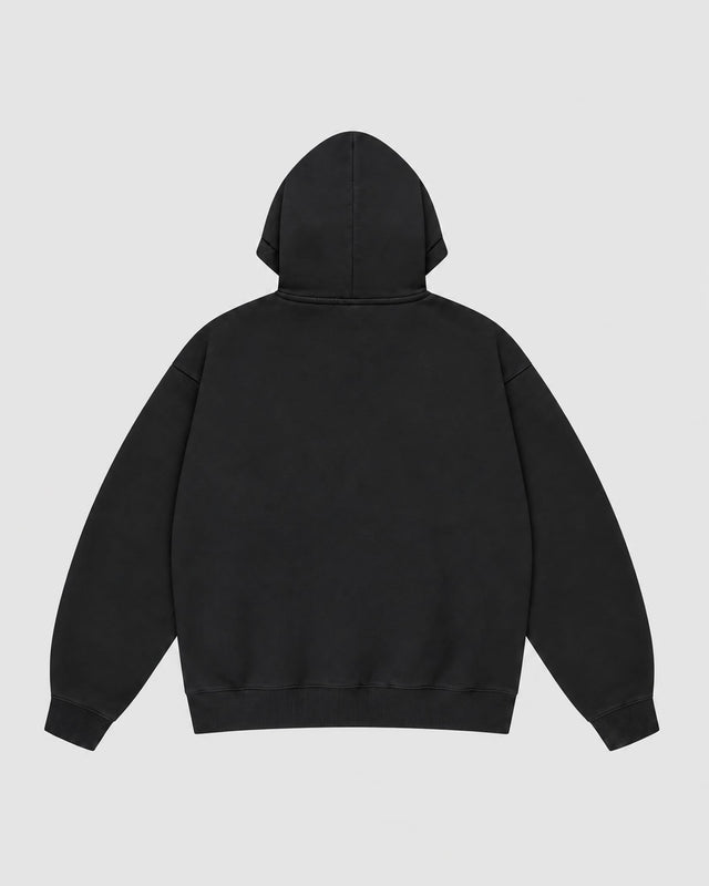 Caged Hoodie Varsity – Black