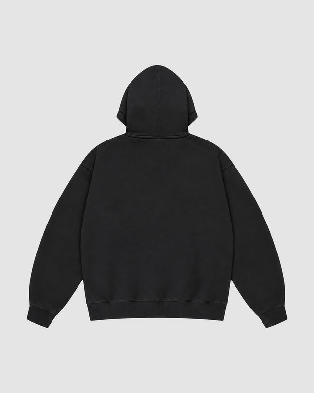 Caged Hoodie Varsity – Black