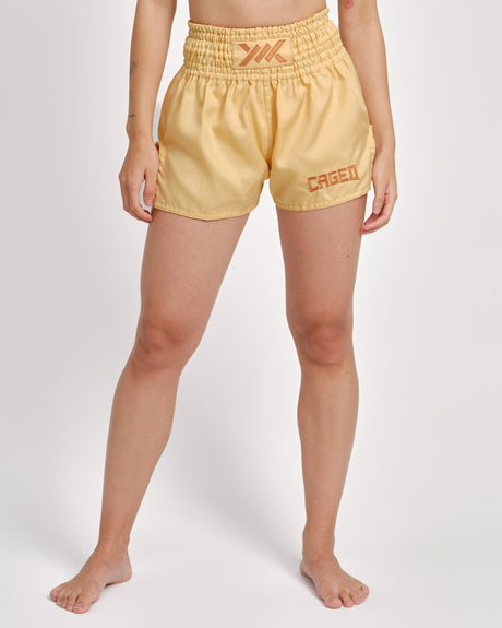 Caged Classic Muay Thai Shorts – Peach