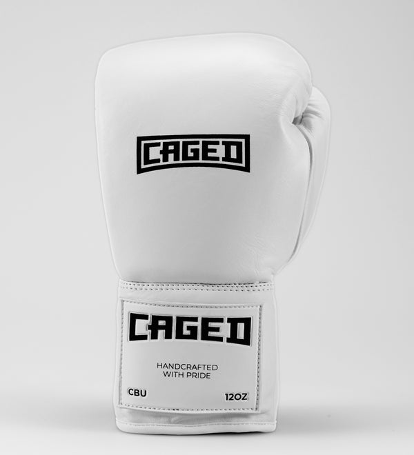 Caged Boxing Gloves 'X Series' Laces - White/Black