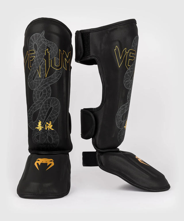 Venum Kickboxing Shin Guards Serpenti - Black