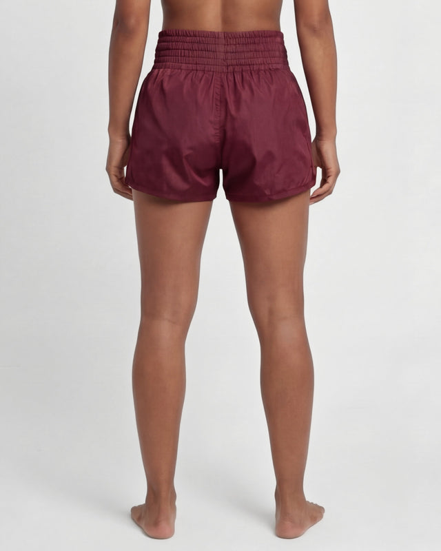 Pantalones de Muay Thai Caged Classic – Bordeaux/Blanco Mujer
