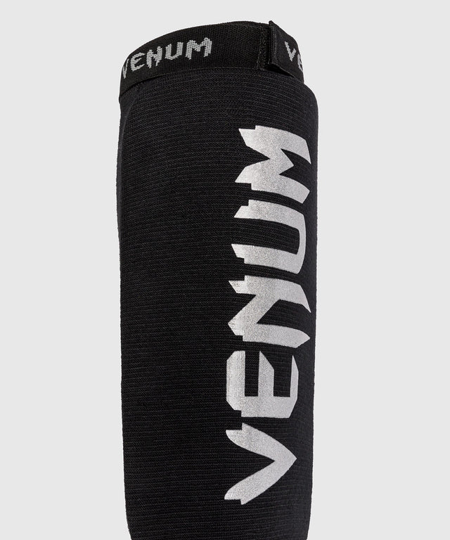 Venum Kickboxing Shin Guards Contact - Black/Silver