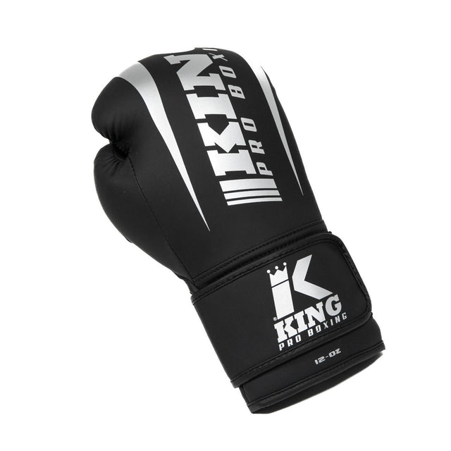 King Pro Boxing Revo Boxing Gloves - Black/Silver 