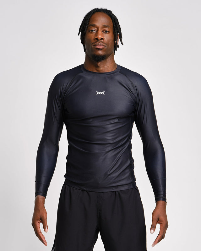 Caged Rashguard Tactical Long Sleeve - Black