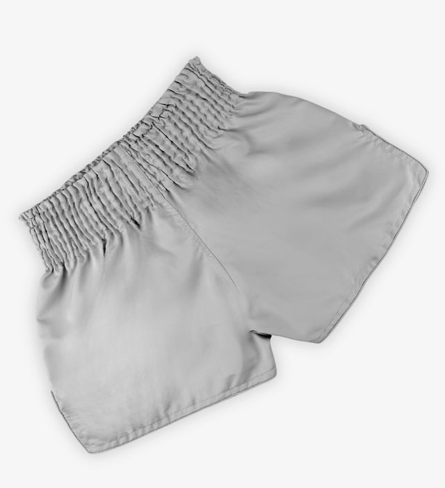 Caged Muay-Thai-Shorts Classic – Hellgrau/Schwarz Damen