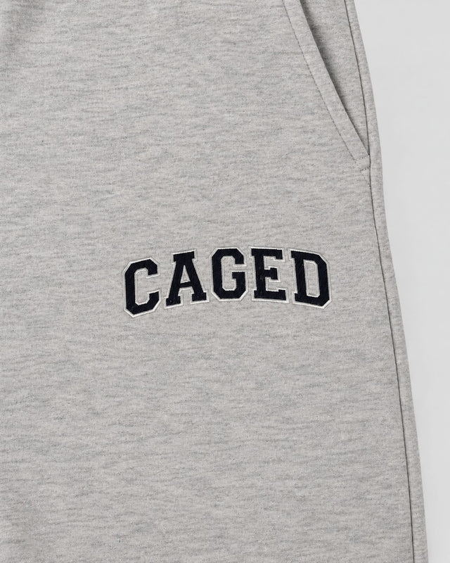 Caged Varsity Joggers – Grey Marl