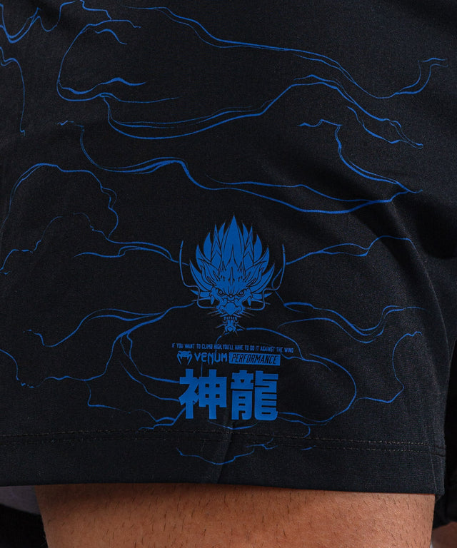 Venum MMA Shorts Thunder Dragon – Black/Royal Blue