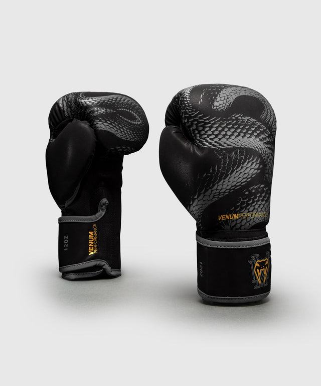 Venum Boxing gloves Matupa Black/Grey/Gold – front view