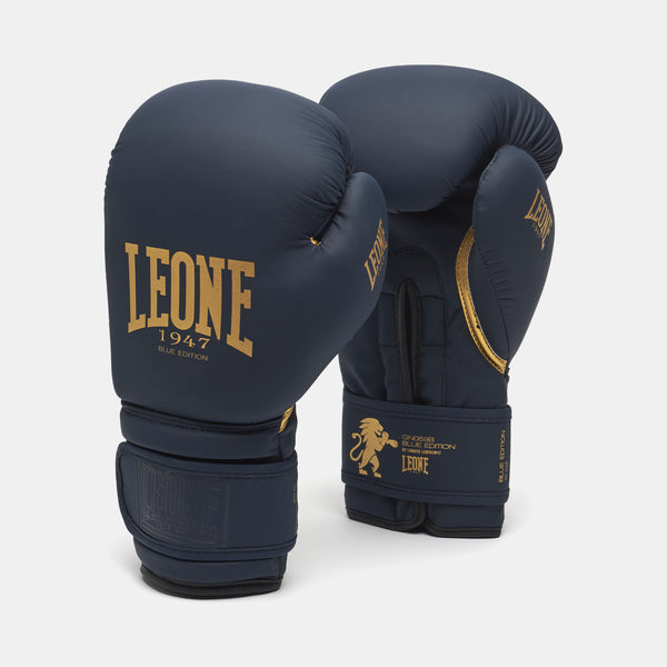 Leone Boxing Gloves GN059B - Navy Blue/Gold
