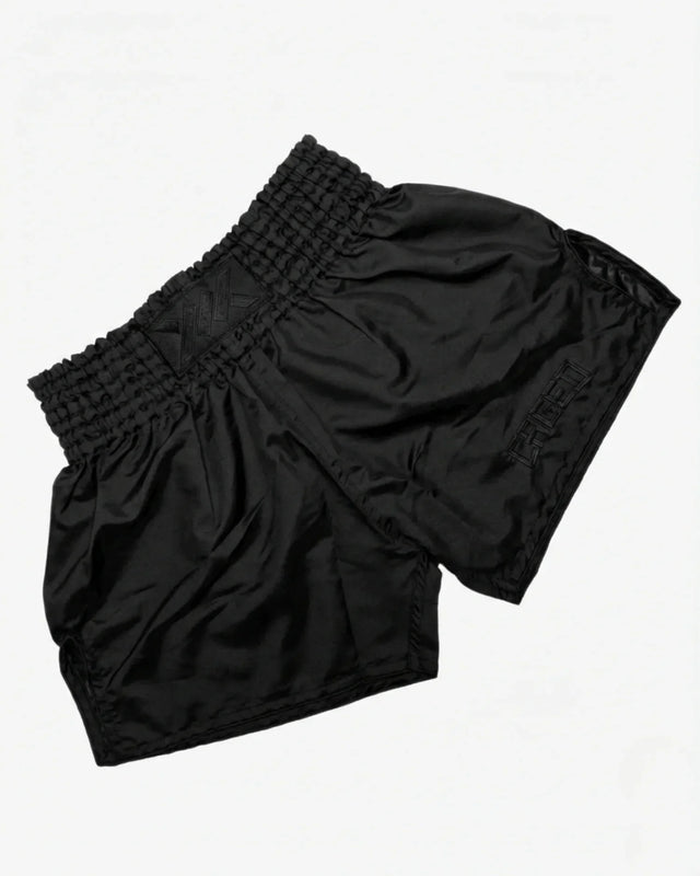 Caged Muay Thai Shorts Classic - Zwart/Zwart vrouw