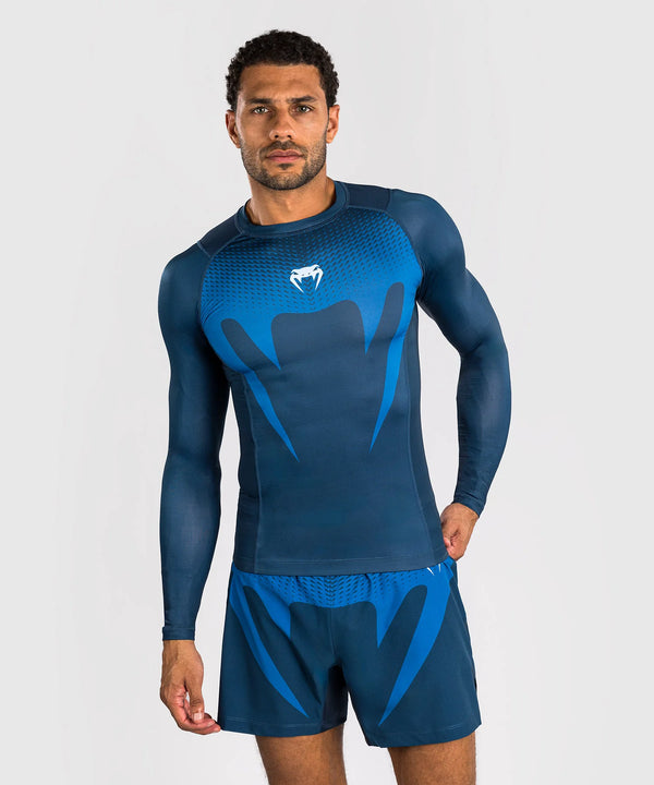 Venum No Gi Long-Sleeve Rashguard - Blue