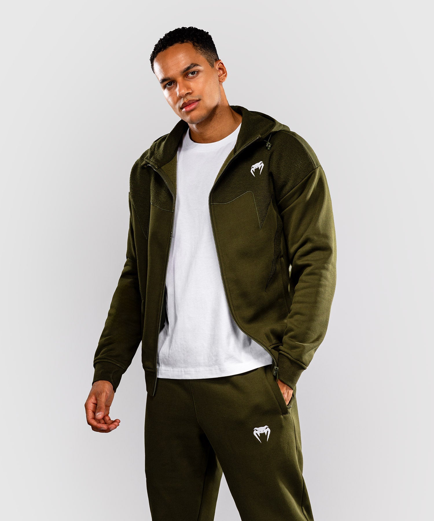 Venum Attack Fleece & Weave Training Jacket – Khaki