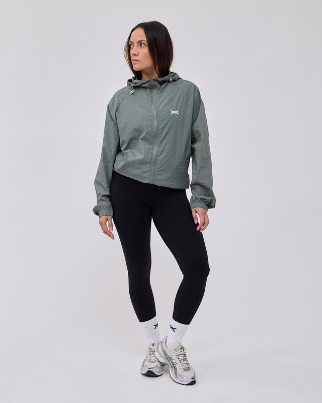 Caged Hooded ultralight windbreaker – Mint