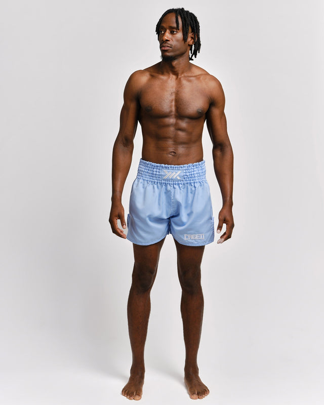 Caged Muay Thai Shorts Classic - Light Blue