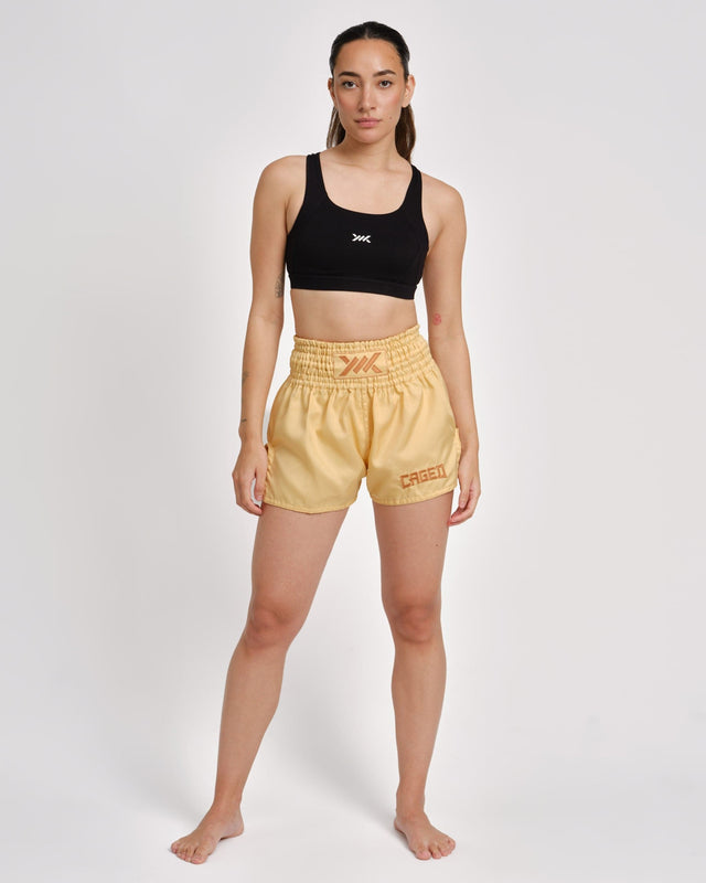 Caged Muay Thai Shorts Classic – Peach Women