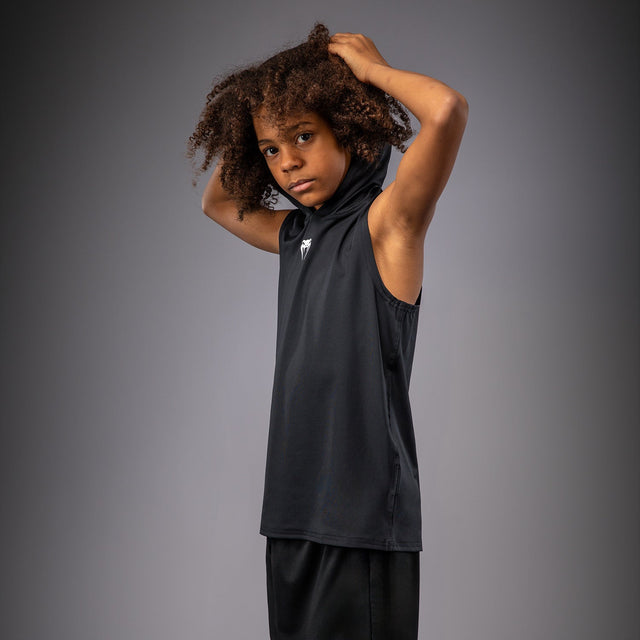 Venum Elite Sleeveless Hoodie Kids – Black