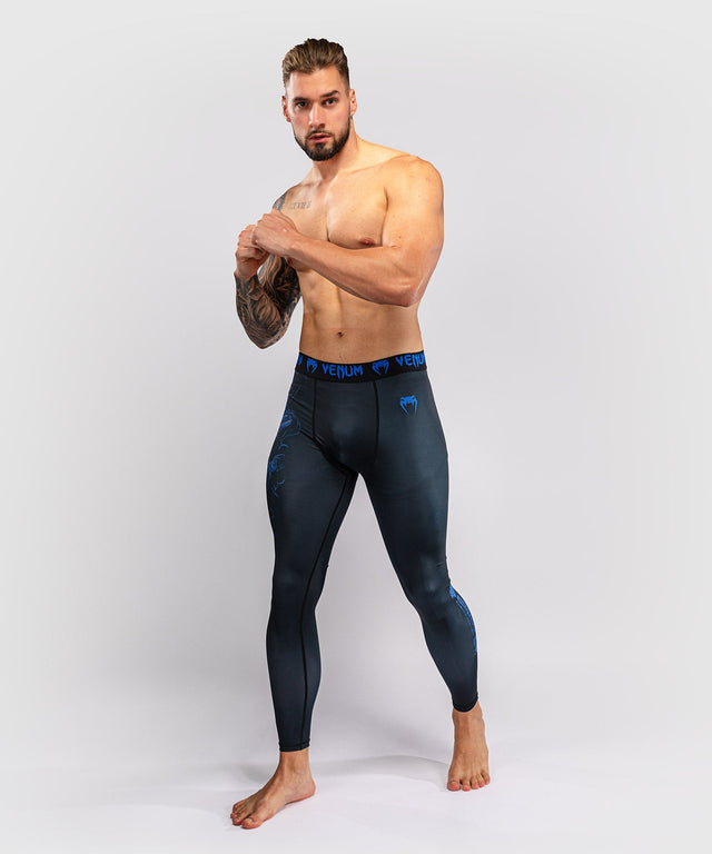 Venum Compression shorts Thunder Dragon – Black/Royal blue