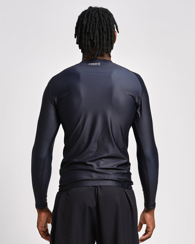 Caged Rashguard Tactical Long Sleeve - Black