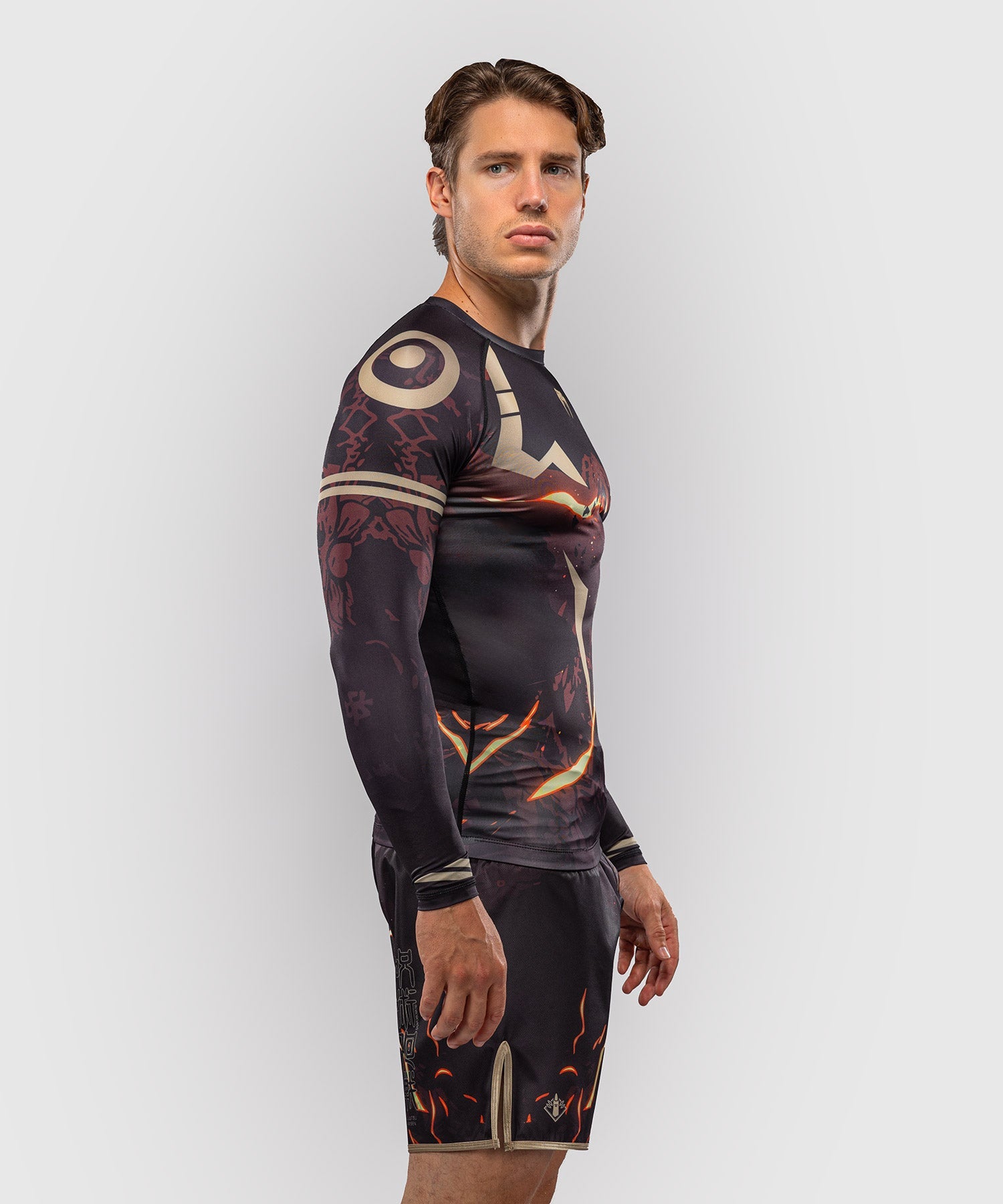 Venum Rashguard x Jujutsu Kaisen Sukuna Lange Mouwen - Zwart/Beige