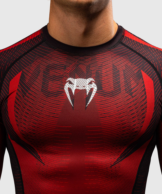 Venum Rashguard Galactic 3.0 Long Sleeves – Red/Silver