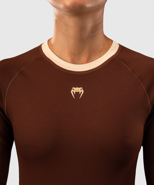 Rashguard Venum Viper Dlouhý Rukáv Dámské – Hnědé