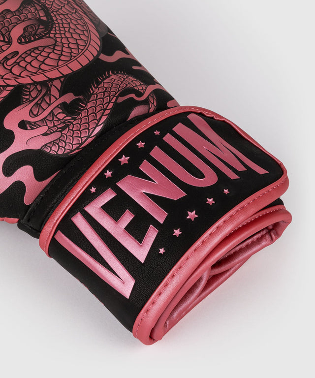 Venum Boxing gloves Impact Dragon's Flight - Black/Metallic Pink