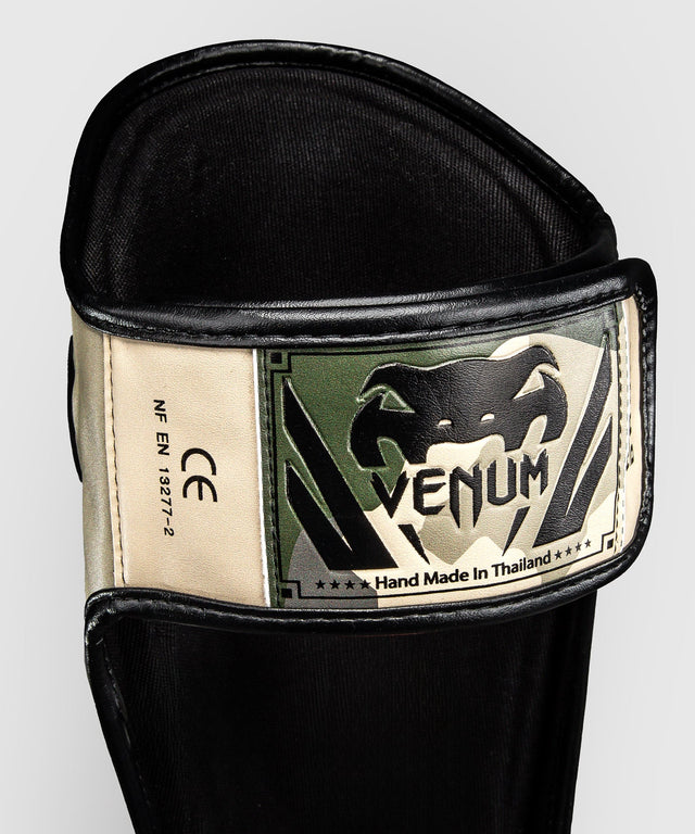 Venum Scheenbeschermers Elite - Kaki/Offwhite
