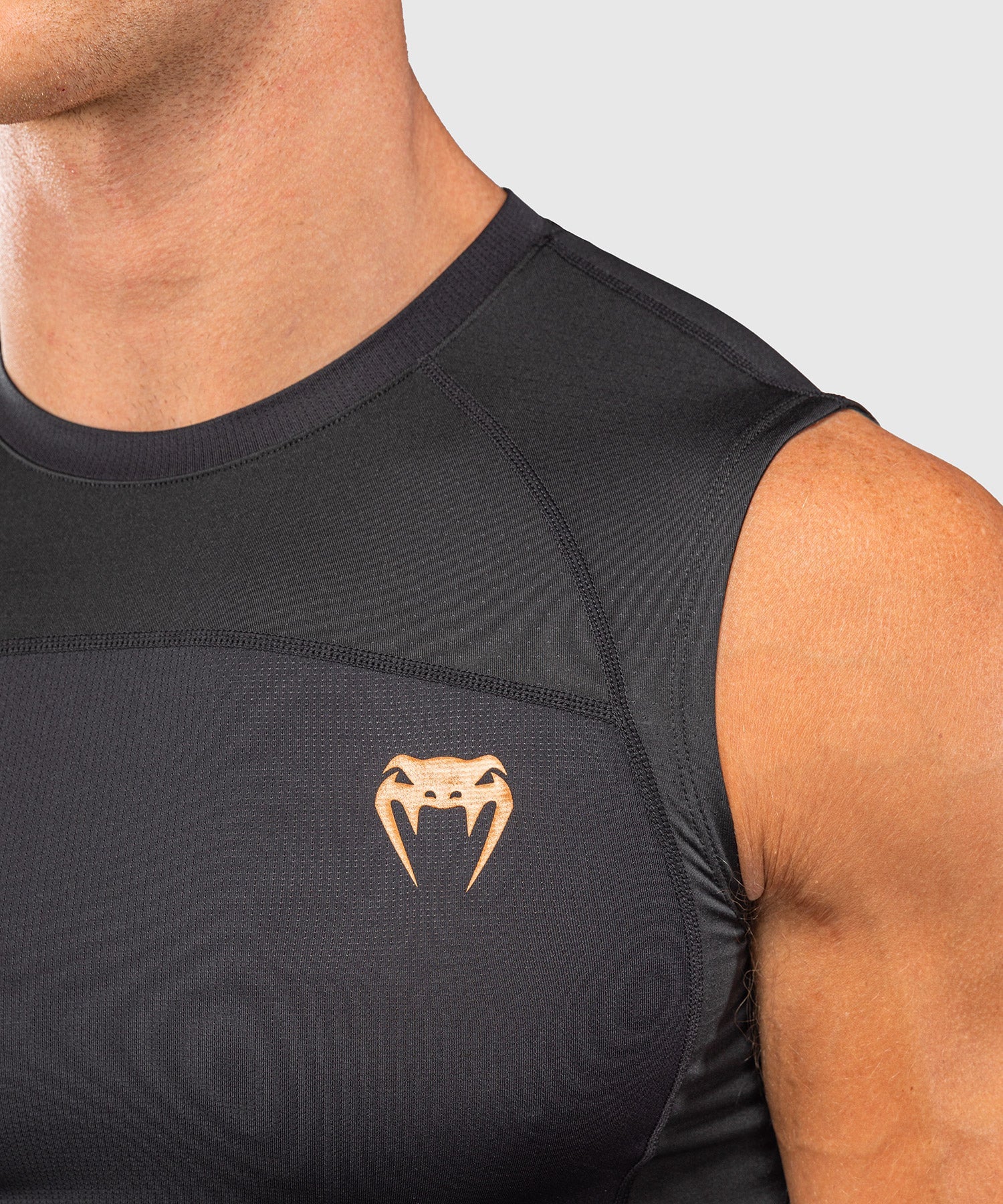 Venum Rashguard G-Fit Revolution Uden ærmer – Sort/Kobber