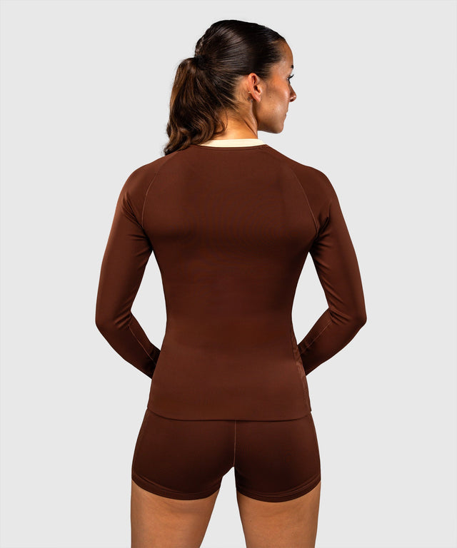 Rashguard Venum Viper Dlouhý Rukáv Dámské – Hnědé