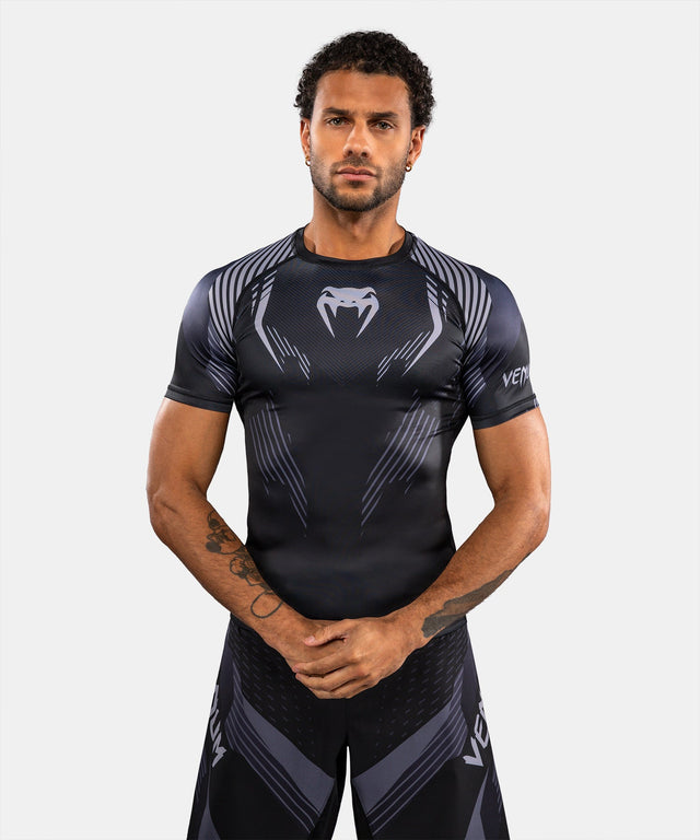 Venum Rashguard No-Gi 6.0 Short Sleeves – Black/Grey