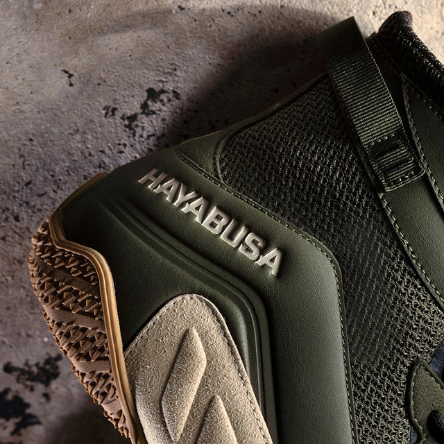 Hayabusa Talon Boxing Shoes - Khaki Green/Beige