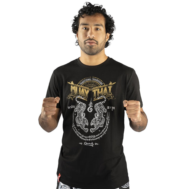 8 WEAPONS T-shirt Sak Yant Tigers – Black