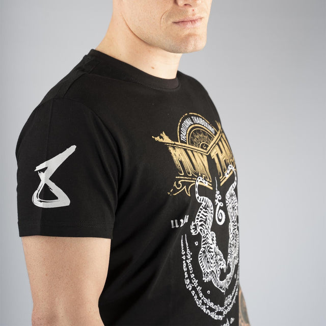 8 WEAPONS T-shirt Sak Yant Tigers – Black