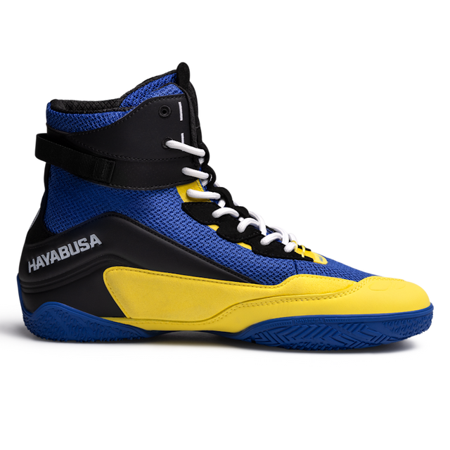 Hayabusa Talon Boxing Shoes - Blue/Yellow
