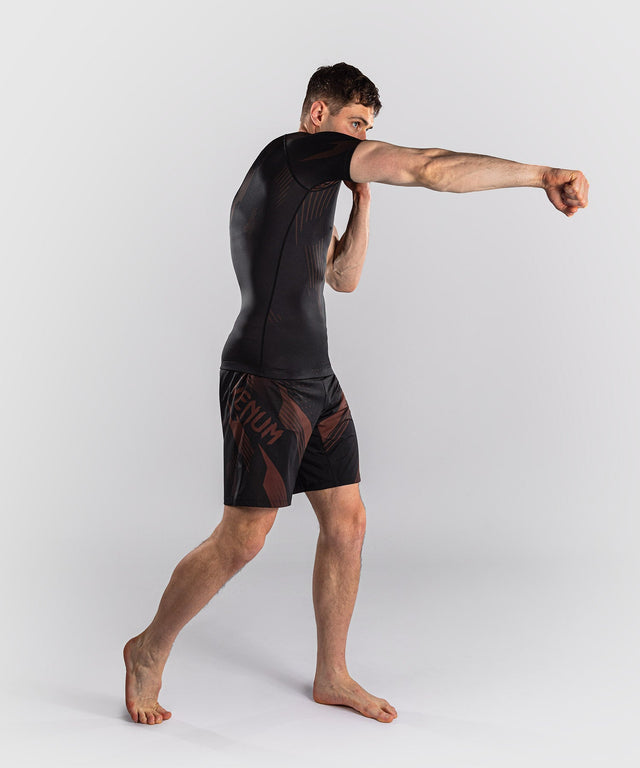 Venum Rashguard No-Gi 6.0 Short Sleeves – Black/Brown