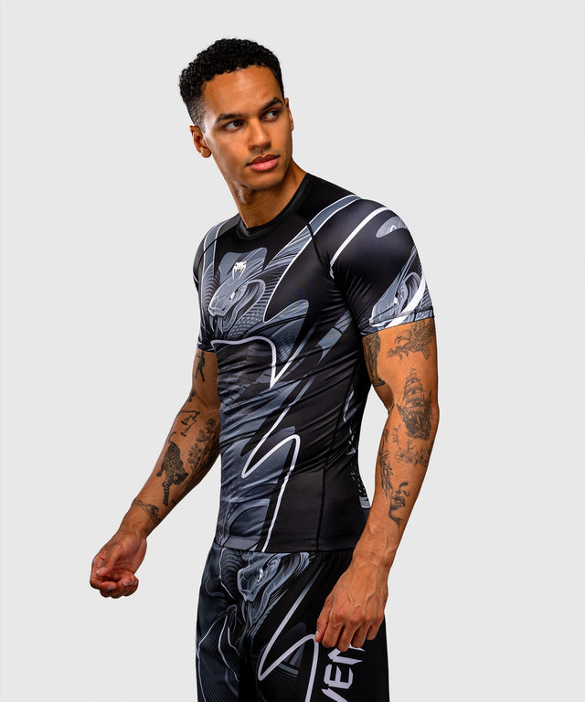 Rashguard Venum Crimson Viper 2.0 manches courtes – Noir/Gris