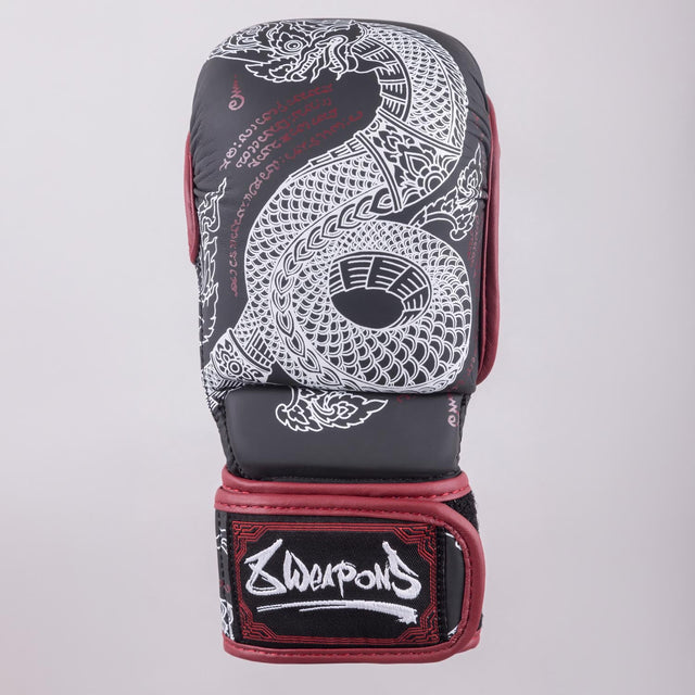 Rękawice MMA 8 WEAPONS Sak Yant Naga – Czarny/Bordo