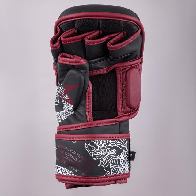 Rękawice MMA 8 WEAPONS Sak Yant Naga – Czarny/Bordo