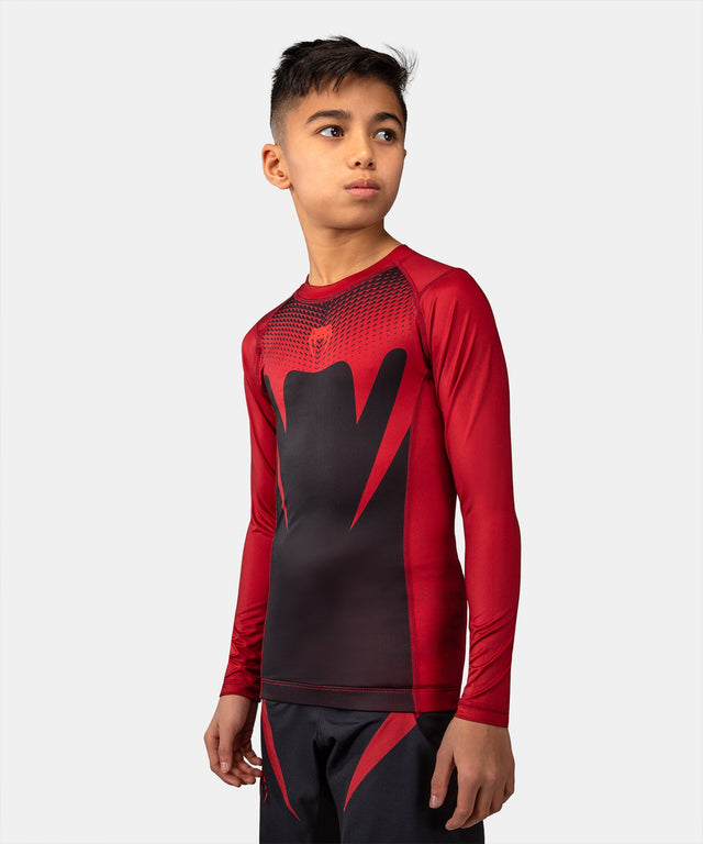 Venum Rashguard Attack Long Sleeve Kids – Black/Red