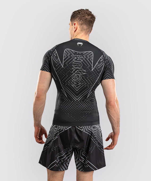 Venum Rashguard Midnight Fury Short Sleeves – Black/Grey/Silver