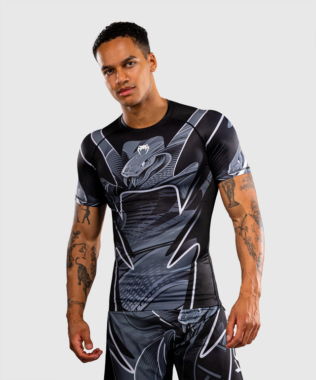 Rashguard Venum Crimson Viper 2.0 manches courtes – Noir/Gris