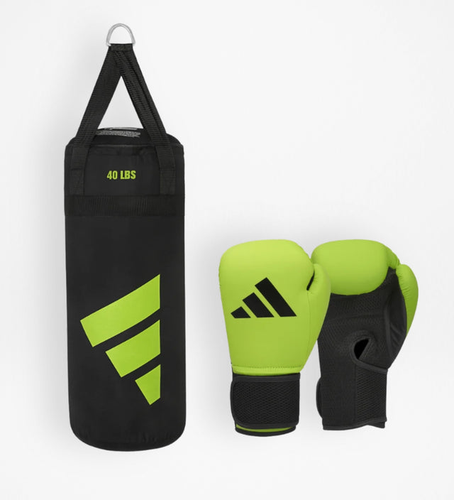 Adidas Boxing gloves + Punching bag Kids – Green/Black