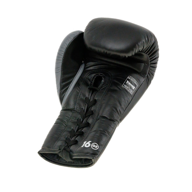Twins Boxing Gloves BGLL8 with Lace Closure - Black/Gray