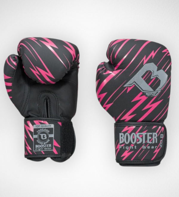 Booster Combat Kids Boxing Gloves – Black/Pink