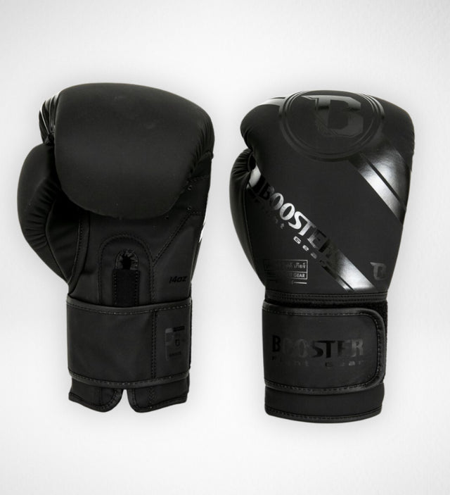Booster Boxing Gloves Premium Striker - Black/Black